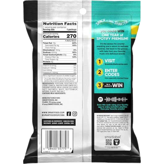 Smart Food White Cheddar 1.75oz 24ct