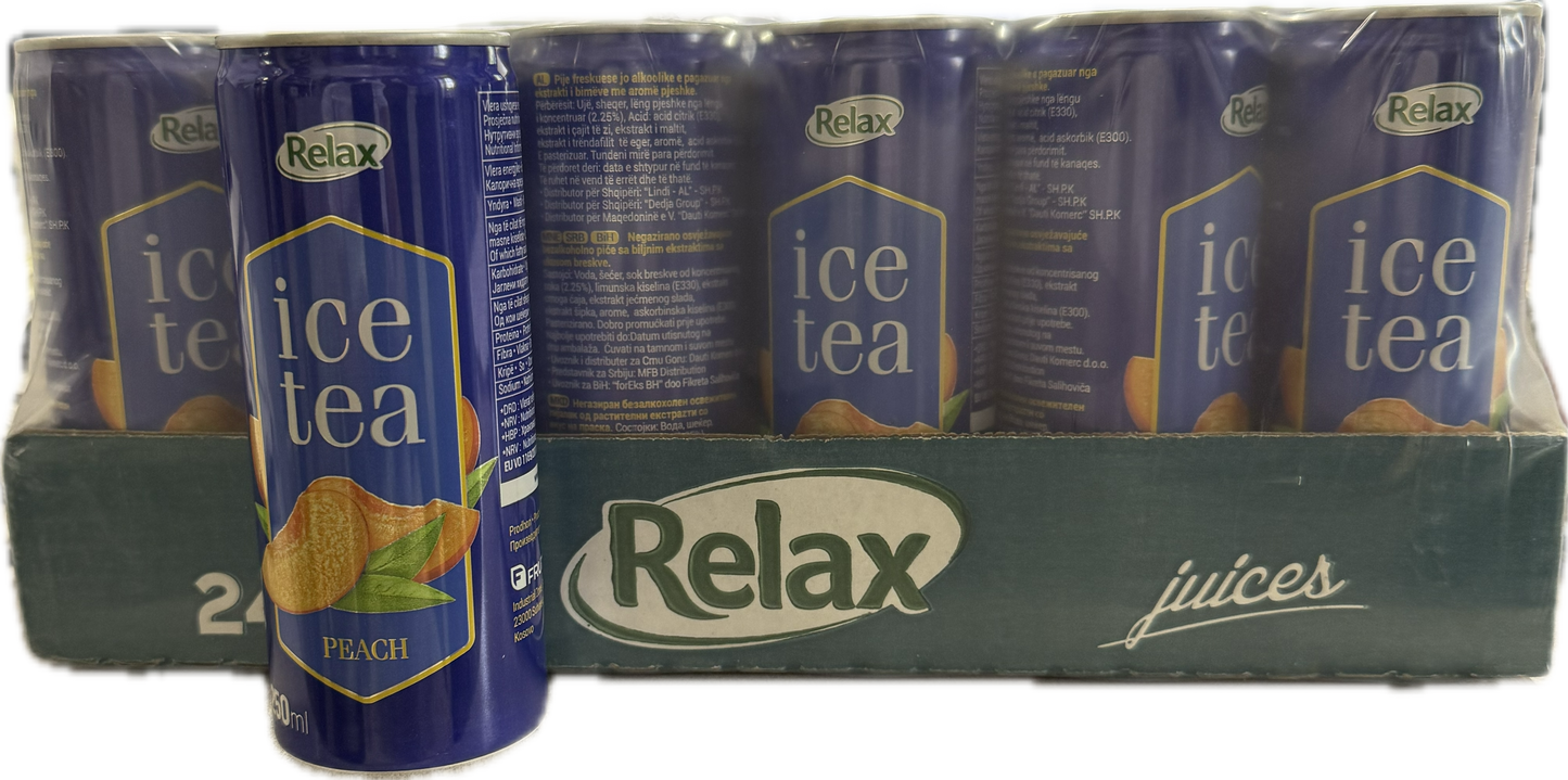 Relax Ice Tea Peach Flavor 24x250 ml
