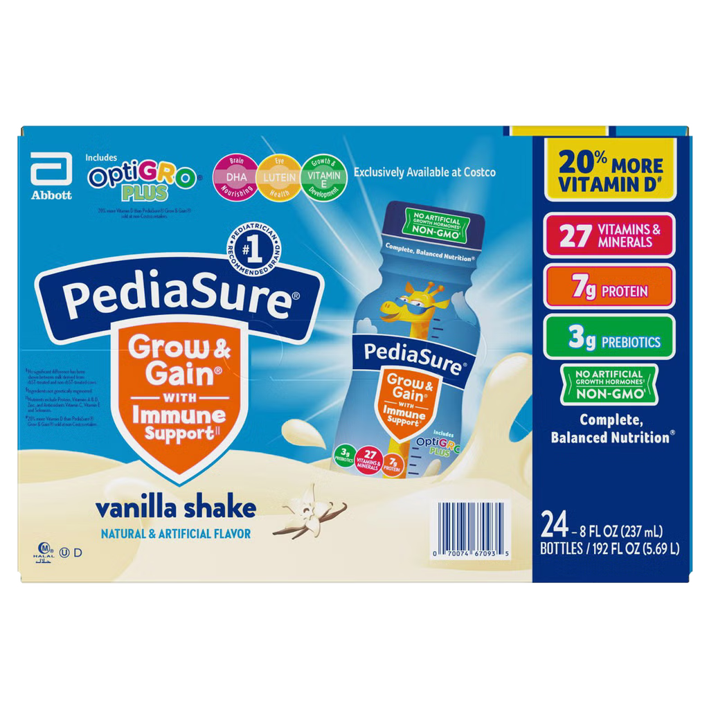 PediaSure Grow & Gain OptiGRO Plus Shake Vanilla 8oz 24ct