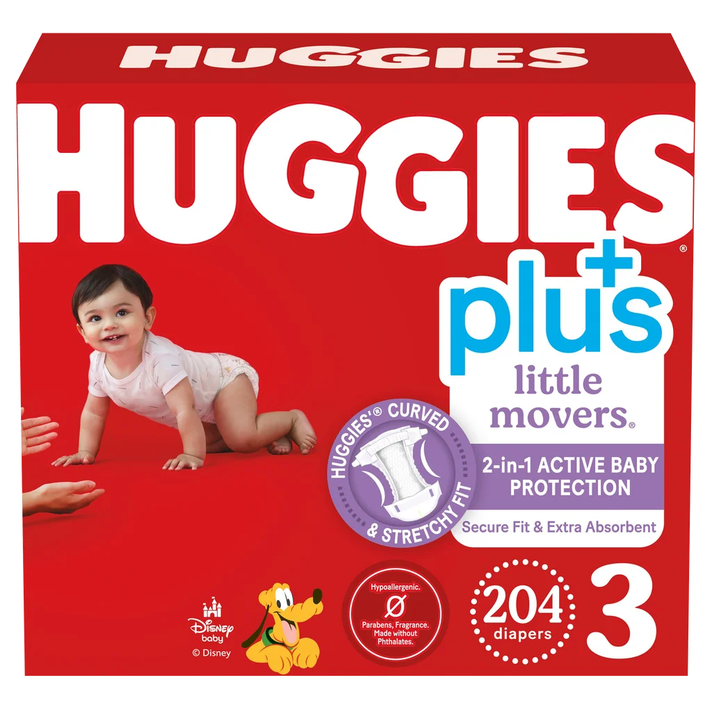 Huggies Plus Diapers Size 3 204ct