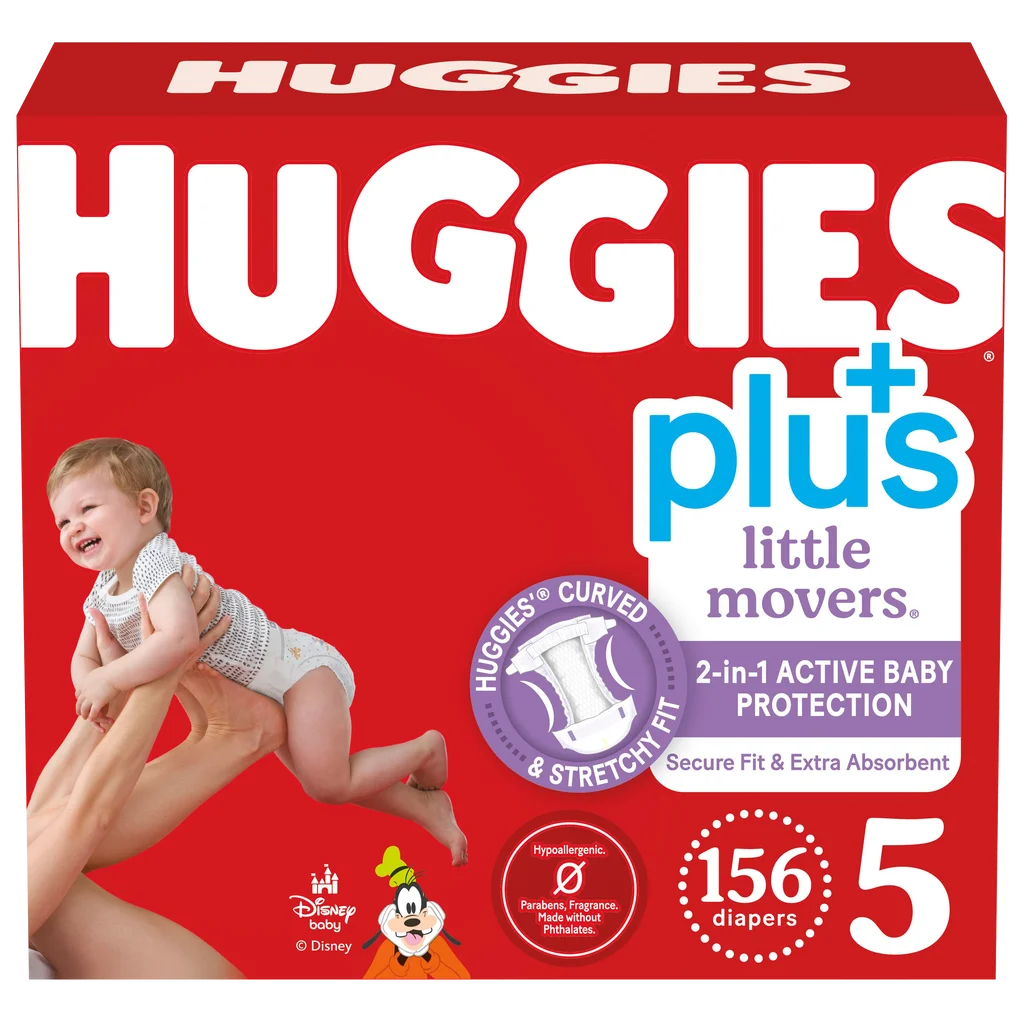 Huggies Plus Diapers Size 5 156ct