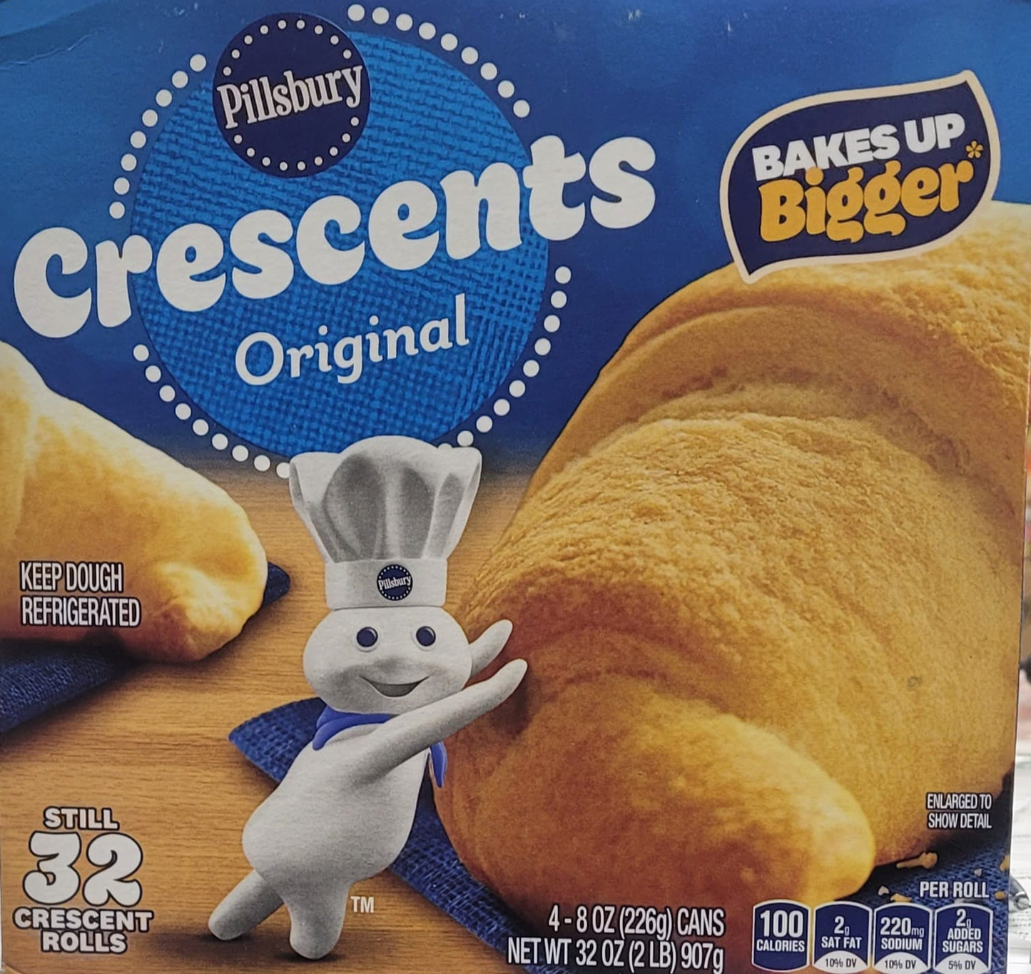 Pillsbury Crescents Original 32 Crescent Rolls 4-8 Oz