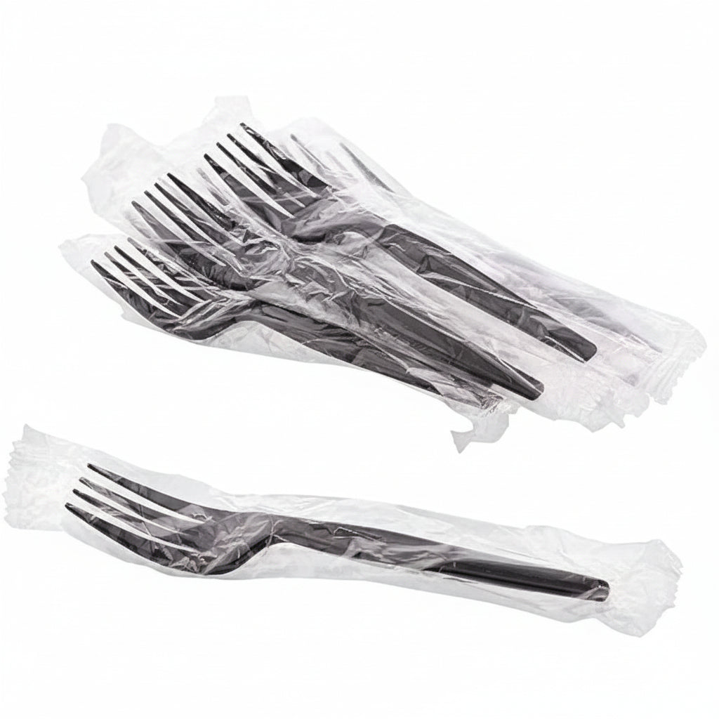 Black Heavy duty Wrapped Fork