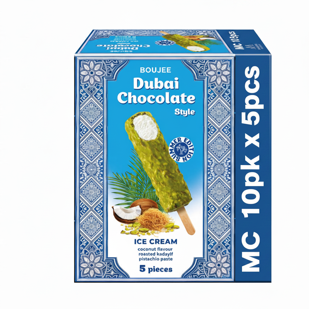 Boujee Dubai Ice Cream Coconut Stick MC 10pk * 5 sticks (1 case = 10)