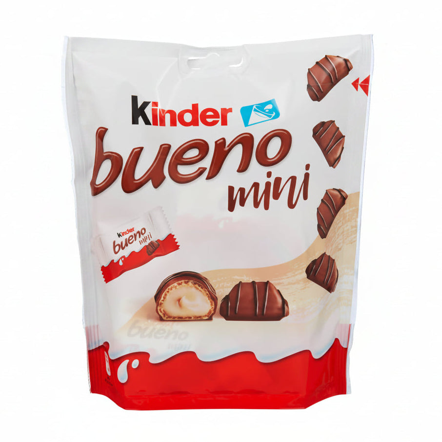 Kinder Bueno mini chocolate packaging on a white background