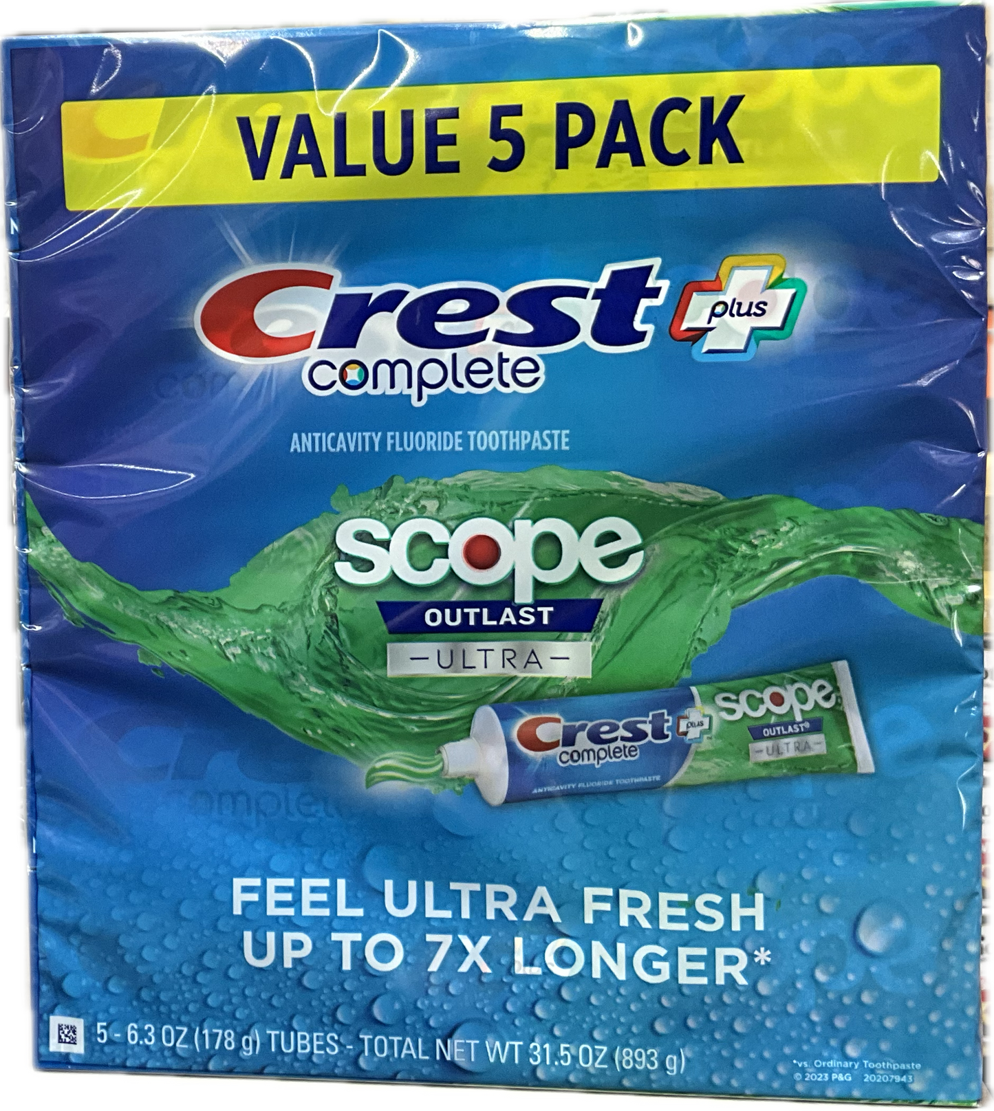 Crest Complete Plus Scope 5 x 178 g 5 pk