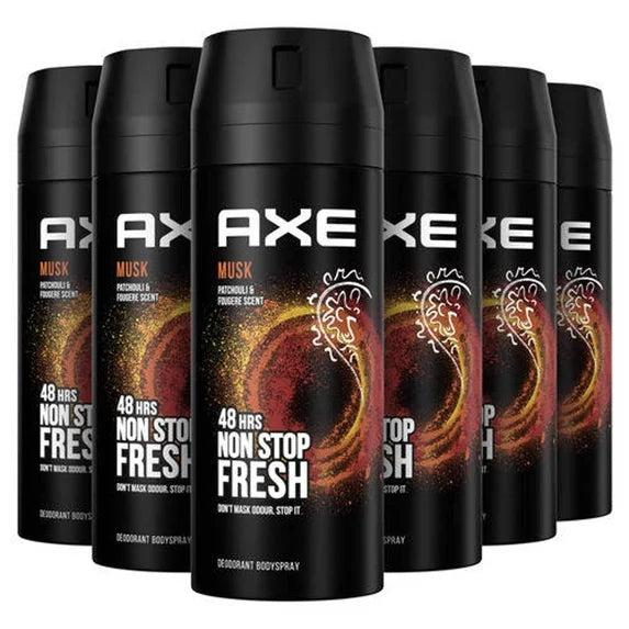 AXE Deodorant Body Spray Musk 150ml 6Ct