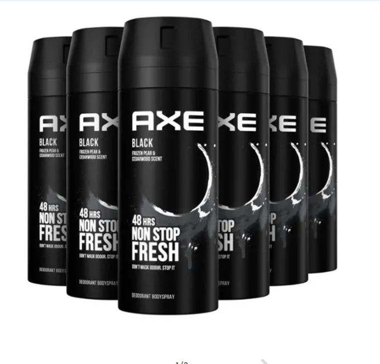 AXE Deodorant Body spray Black 150ml 6Ct