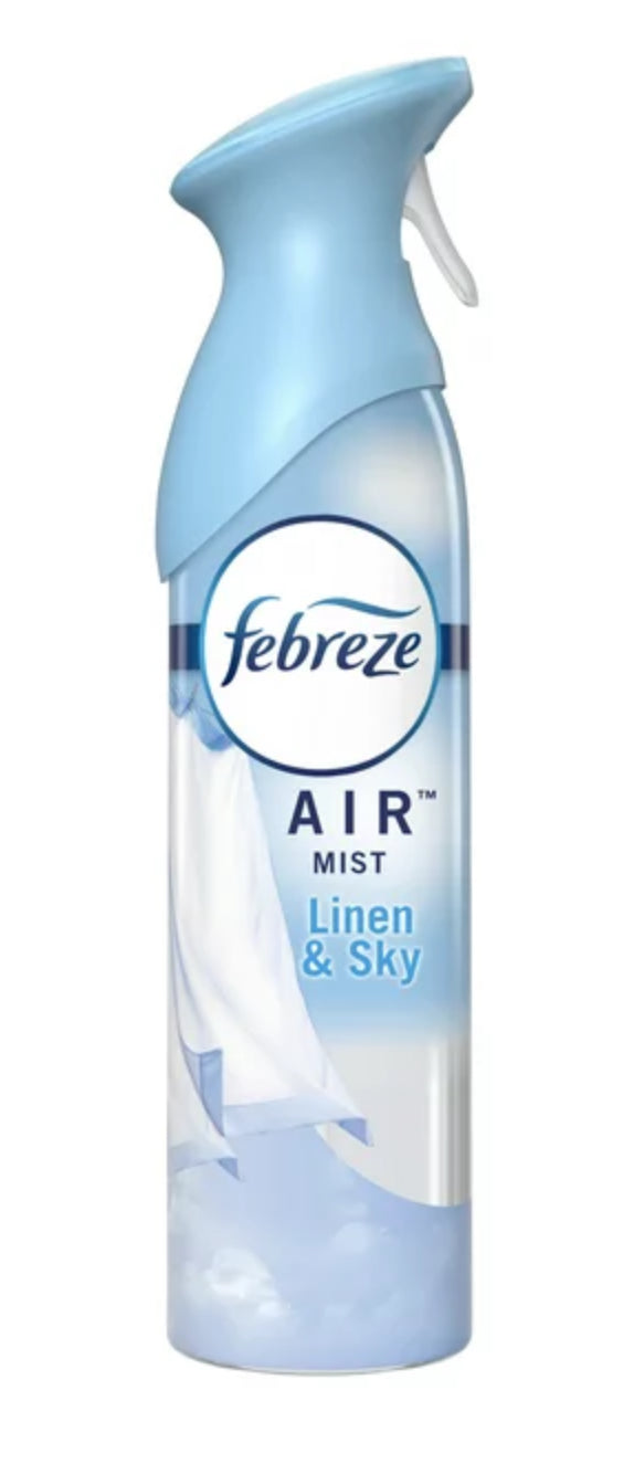 Febreze Odor-Fighting Air Freshener, PG Linen & Sky, 6 x 8.8 fl oz