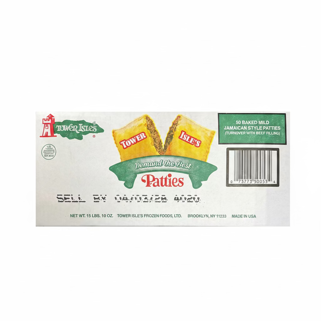 Tower Isle's Beef Patties Jamaican 50 ct