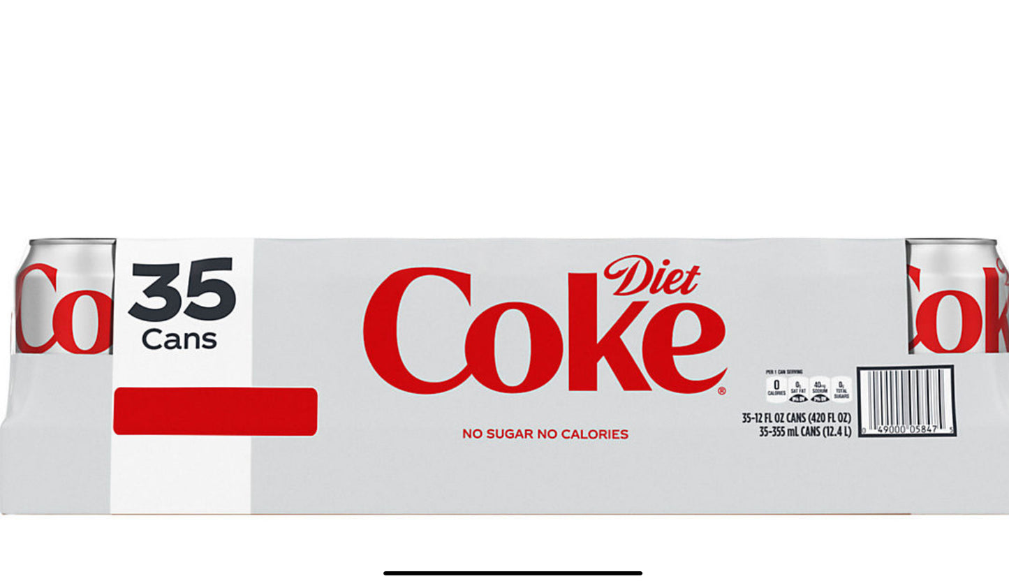 Diet Coke Soda Cans 12oz 35pck