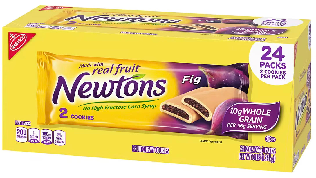Newtons Soft & Chewy Fig Cookies Snack Packs, 24 pk.