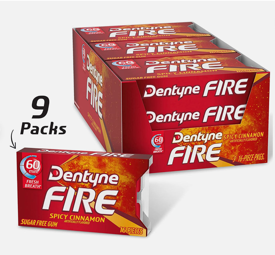 Dentyne Ice Fire Spicy Cinnamon 9 - 16pk