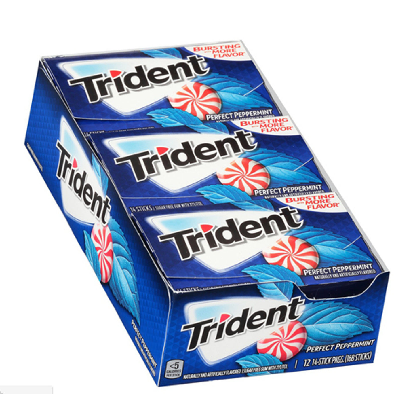 Trident Sugar Free Gum Perfect Peppermint 14 sticks 12pk
