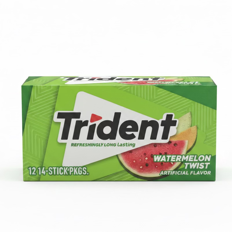 Trident Sugar Free Gum Watermelon Twist Gum 14 sticks 12pk