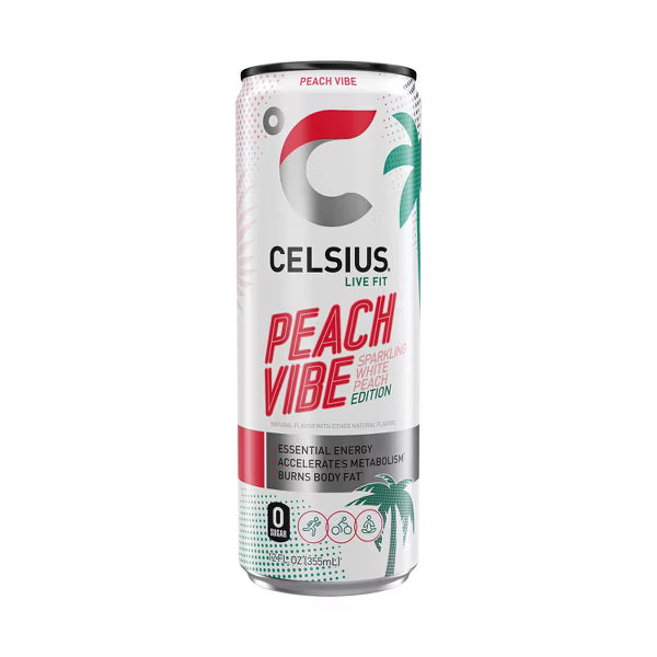 CELSIUS Sparkling Peach Vibe 12/12oz