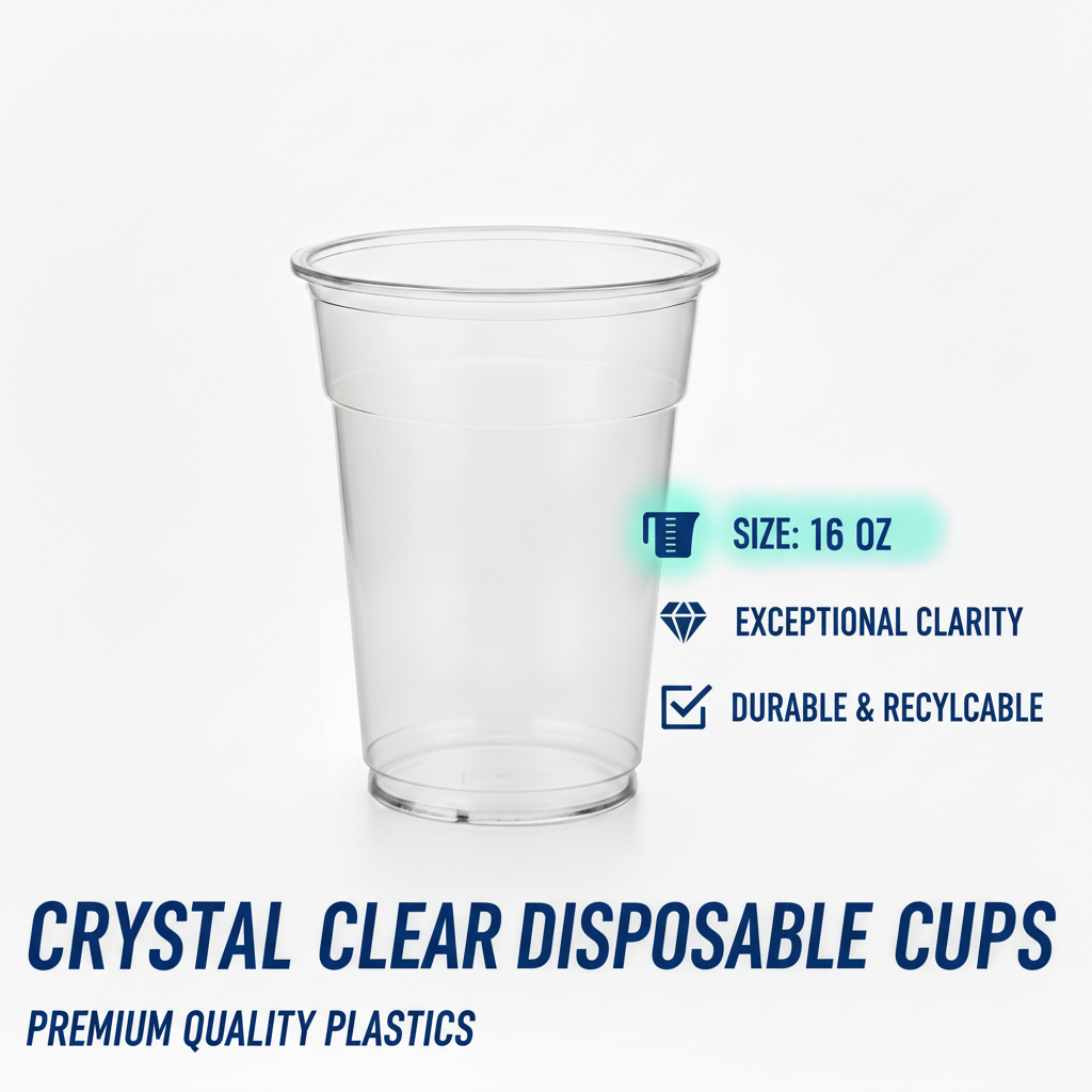 16oz Clear Cups PET 1000 pcs