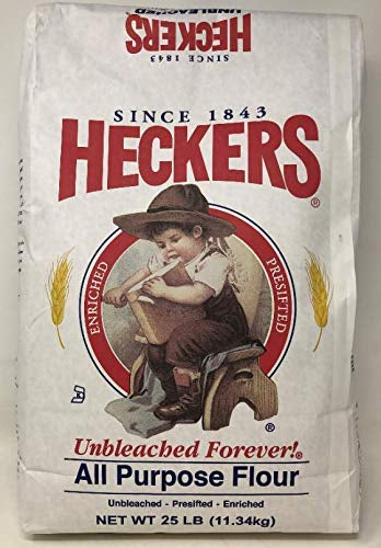 Heckers All Purpose Flour Unbleached 1 pack x 25LB
