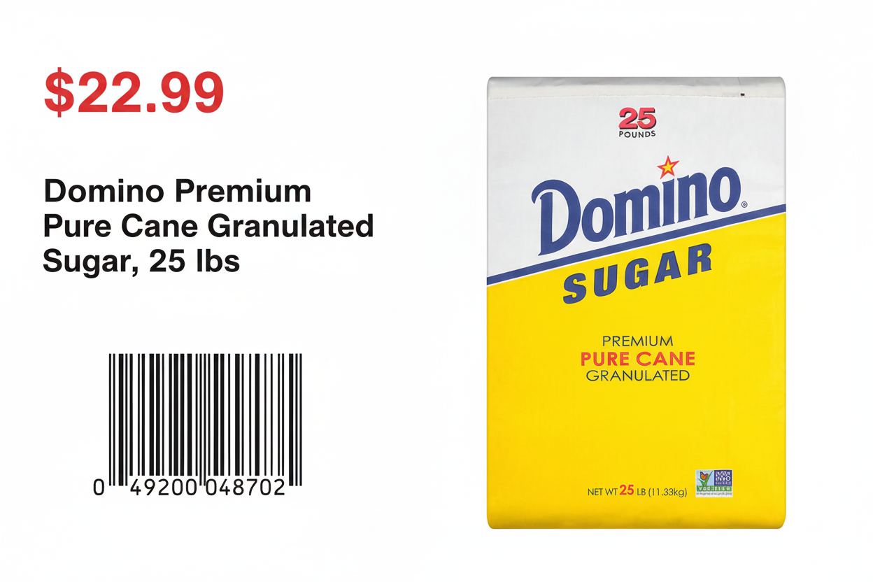 Domino Granulated Sugar 25 lbs.
