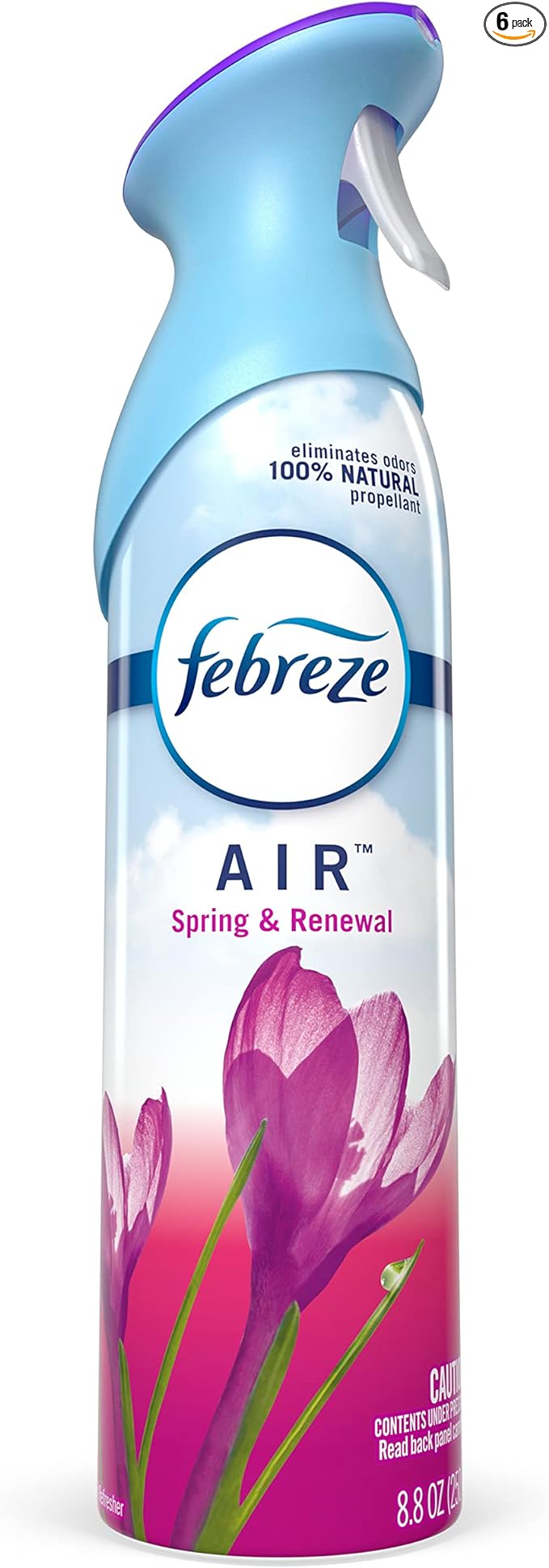 Febreze Odor-Fighting Air Freshener, Spring & Renewal, 6 x 8.8 fl oz