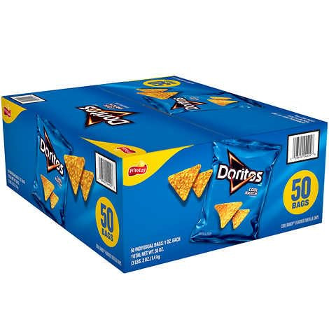 Frito Lay Doritos Cool Ranch Potato and Corn Chips 50 Bags