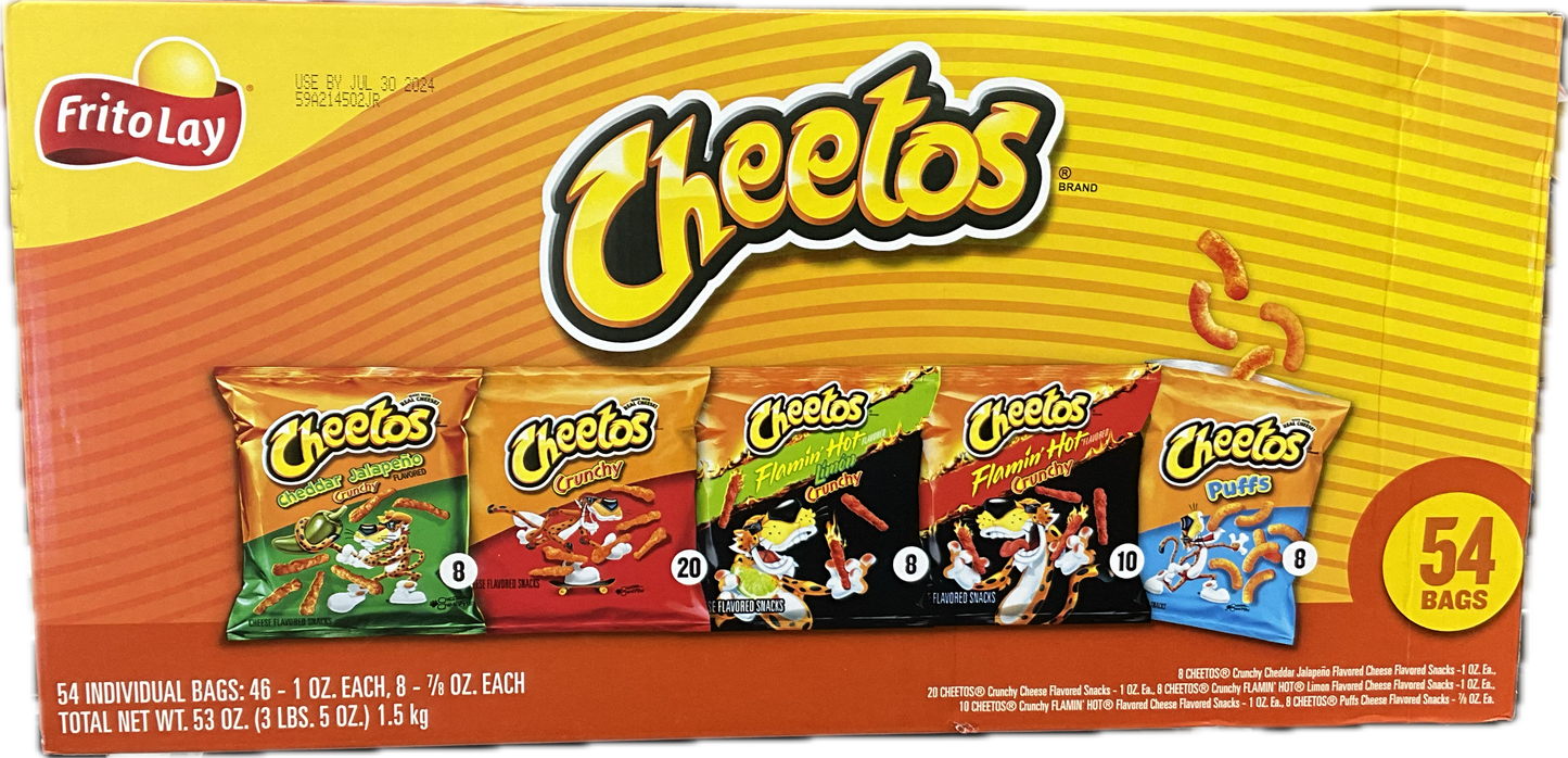Frito Lay Cheetos Mix, 5 Variety Packs, 54 Bags
