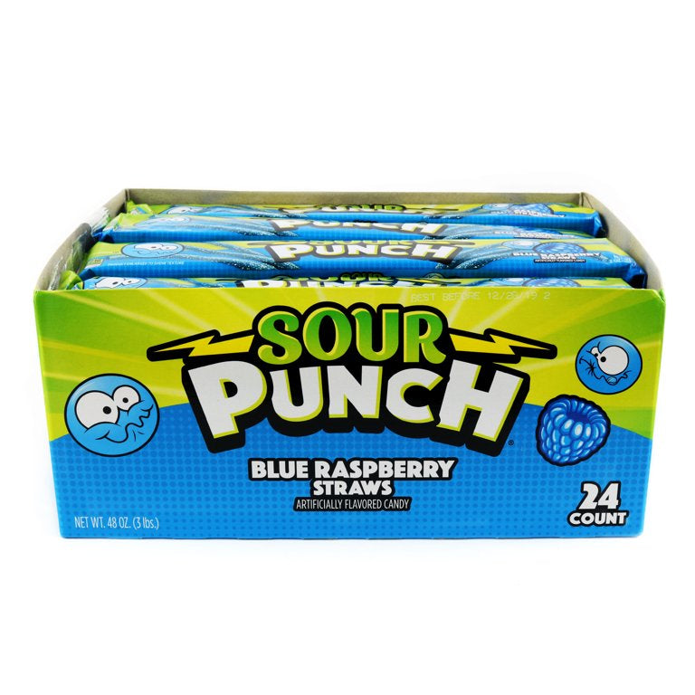 SOUR PUNCH STRAW Blue Raspberry 24CT