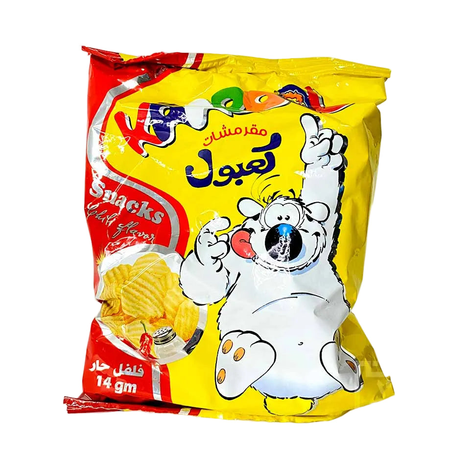 Kaabool snacks chips chili flavor 1 X25 X 14gm