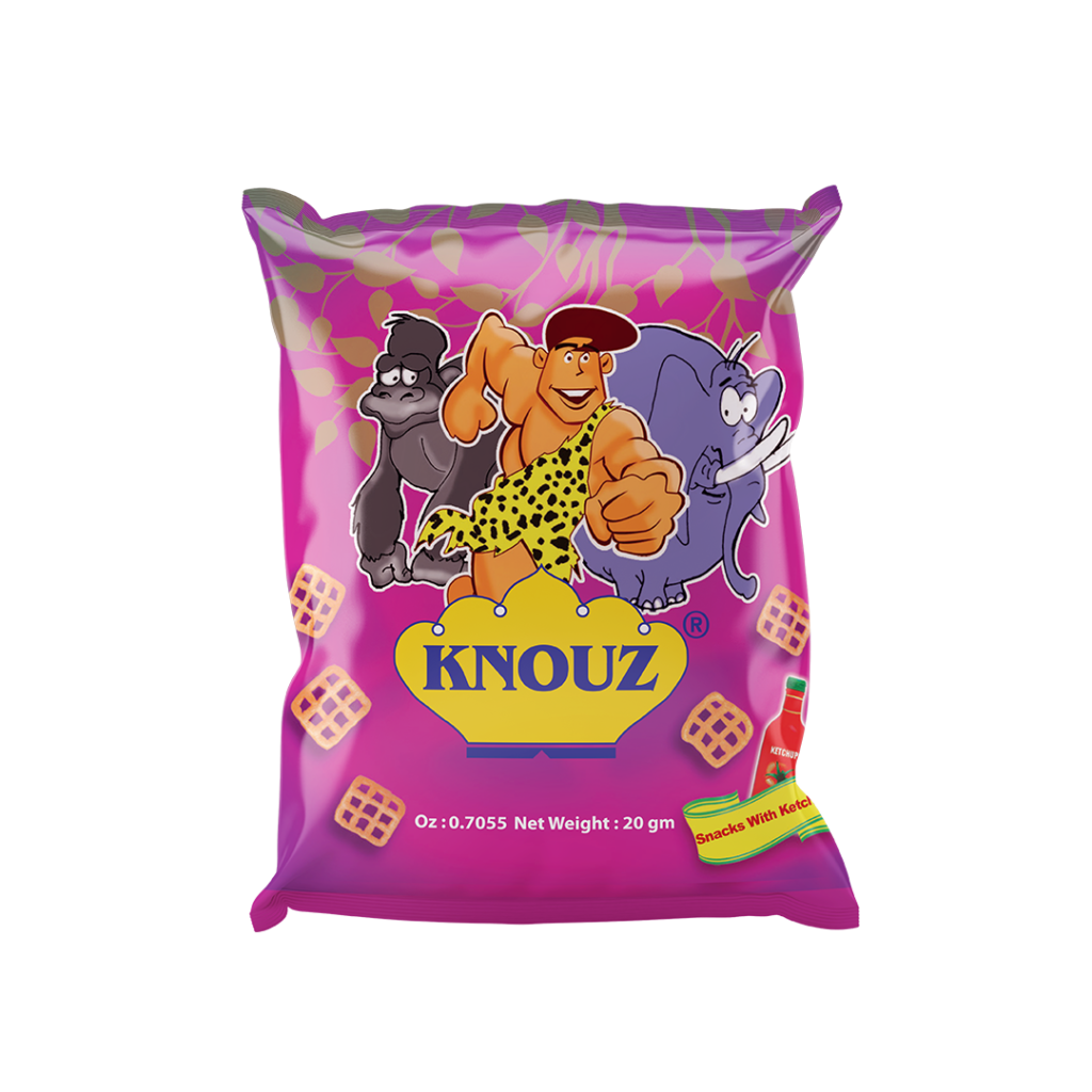 Knouz Snacks with ketchup 25x20gm