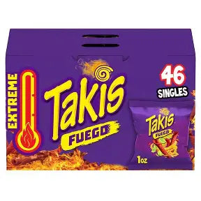 Takis Blue Heat Tortilla Chips Hot Chili Pepper 1oz 46ct