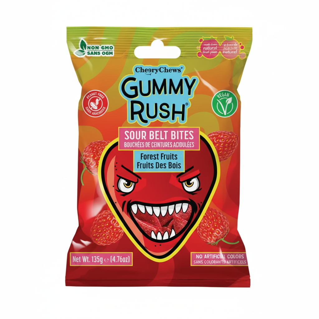 Gummy Rush Sour Belt Bites 60g