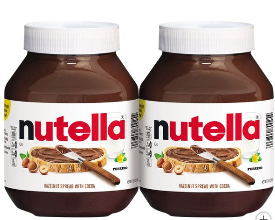 Nutella Hazelnut Spread with Cocoa, 33.5 oz, 2 ct