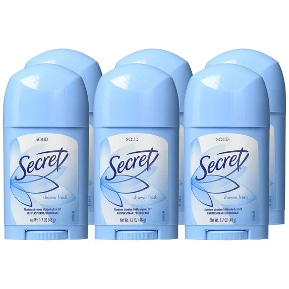 Secret Deodorant Stick Shower Fresh 1.7 oz 6‑Pack