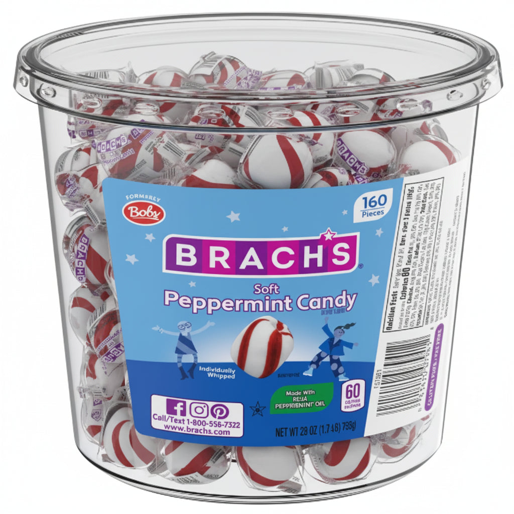 Brach Soft Peppermint Tub (160pc) 1.75lb