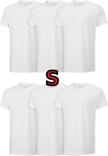American Loom T Shirts White S 6pk