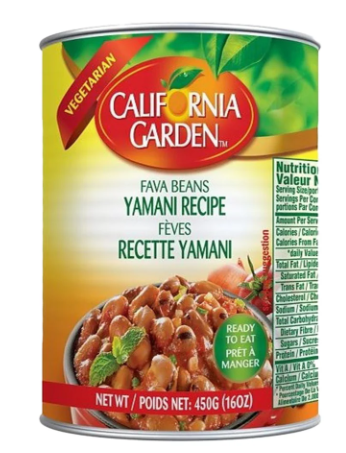 California Garden Fava Beans Yemeni Recipe 24x450 gm