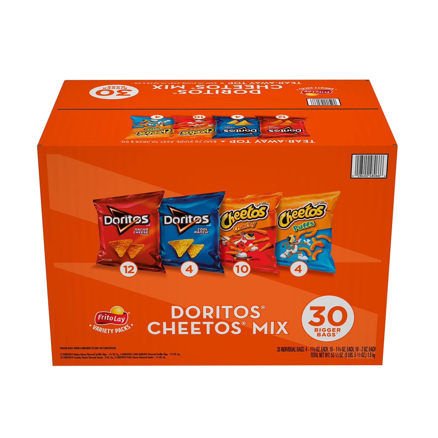 Frito-Lay Doritos & Cheetos Variety Pack Chips 30pk