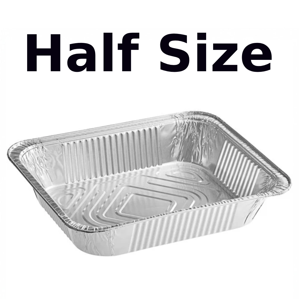 Half Size Aluminum Container Deep 100pk