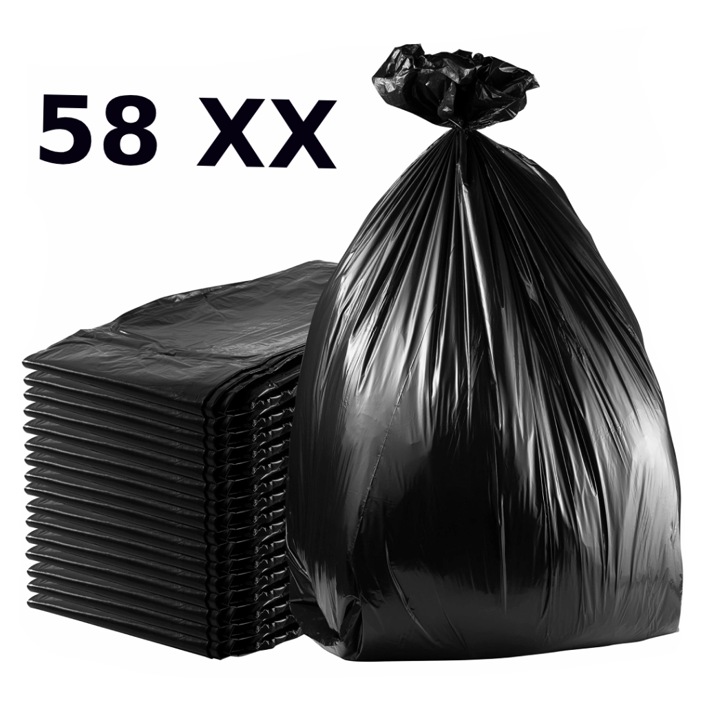 58 XX Gallon Black Garbage Bags 100 bags