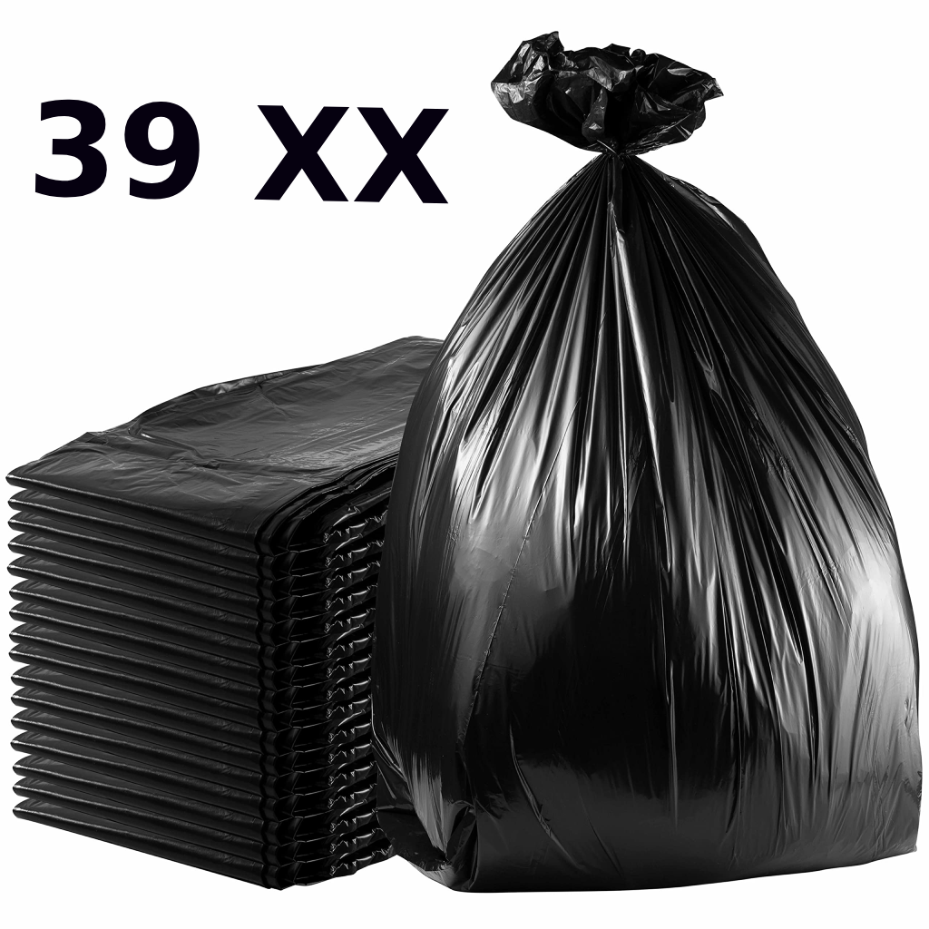 39 XXHD Black Garbage Bags