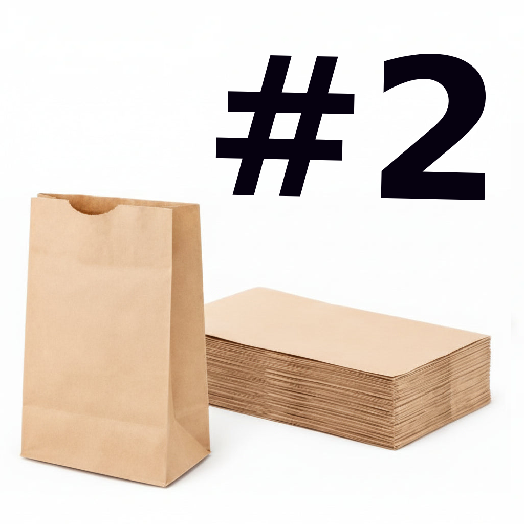 Brown Paper Bags #2 500 pcs