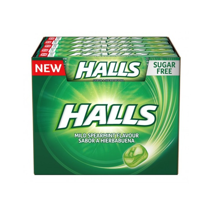 Halls Mild Spearmint Flavor 20x33.5gm