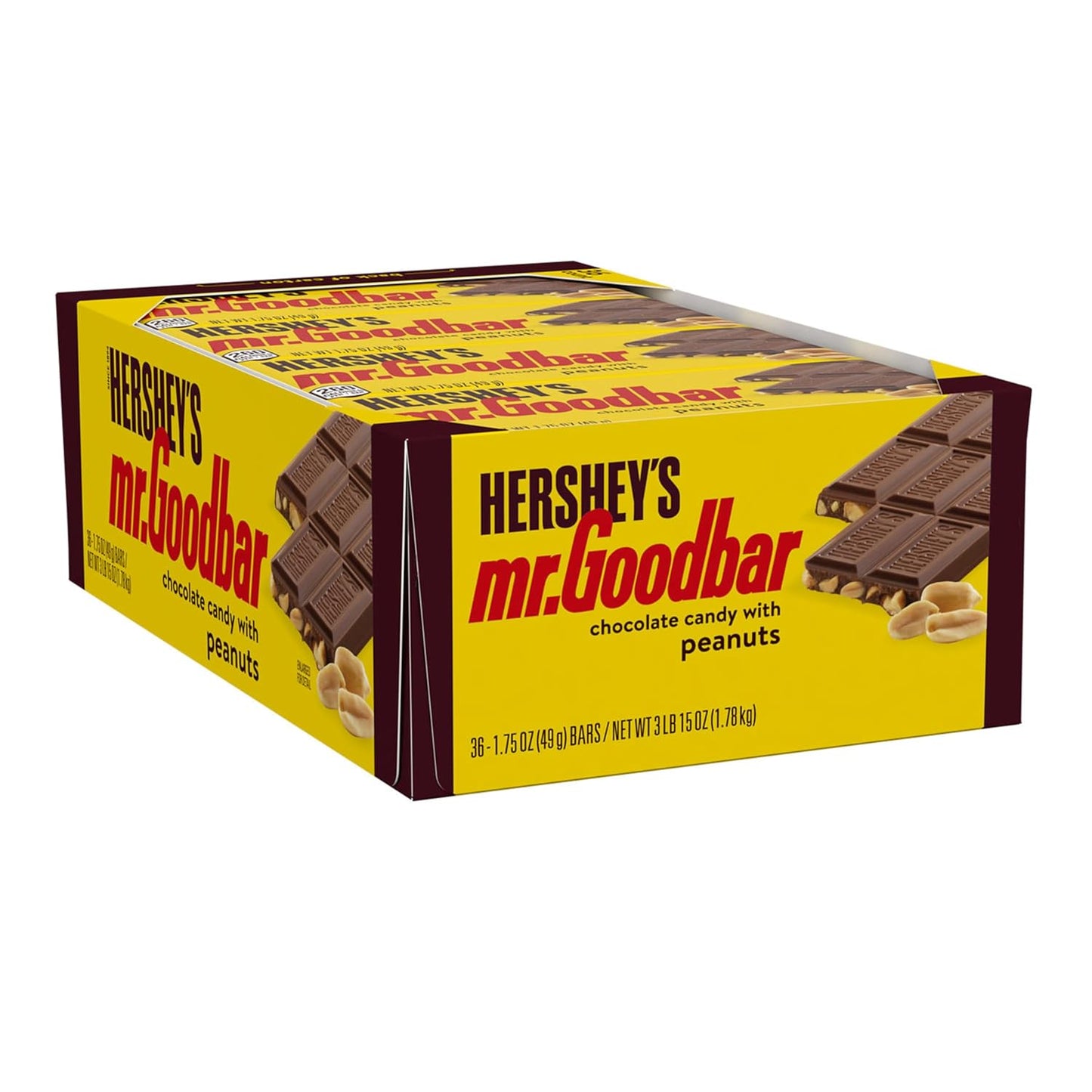 Hershey Mr. Goodbar Chocolate Candy Bar with Peanuts 36ct