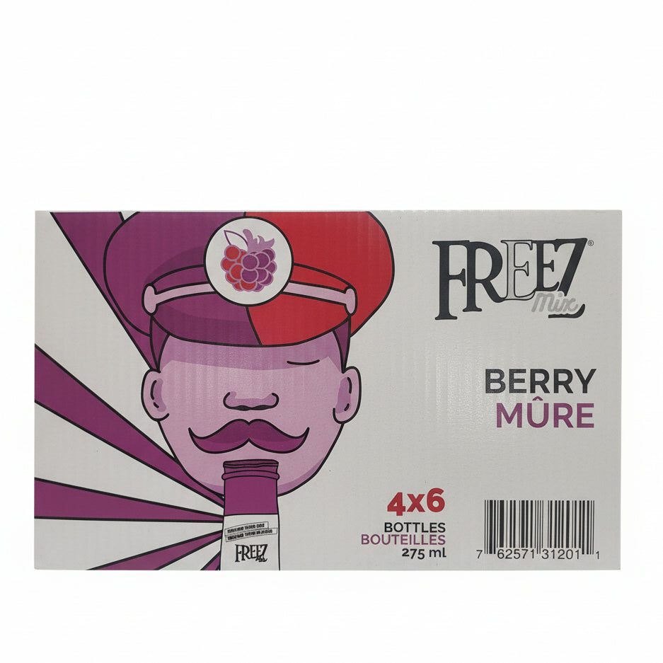 Packaging of FREez Berry drink mix on a store shelf