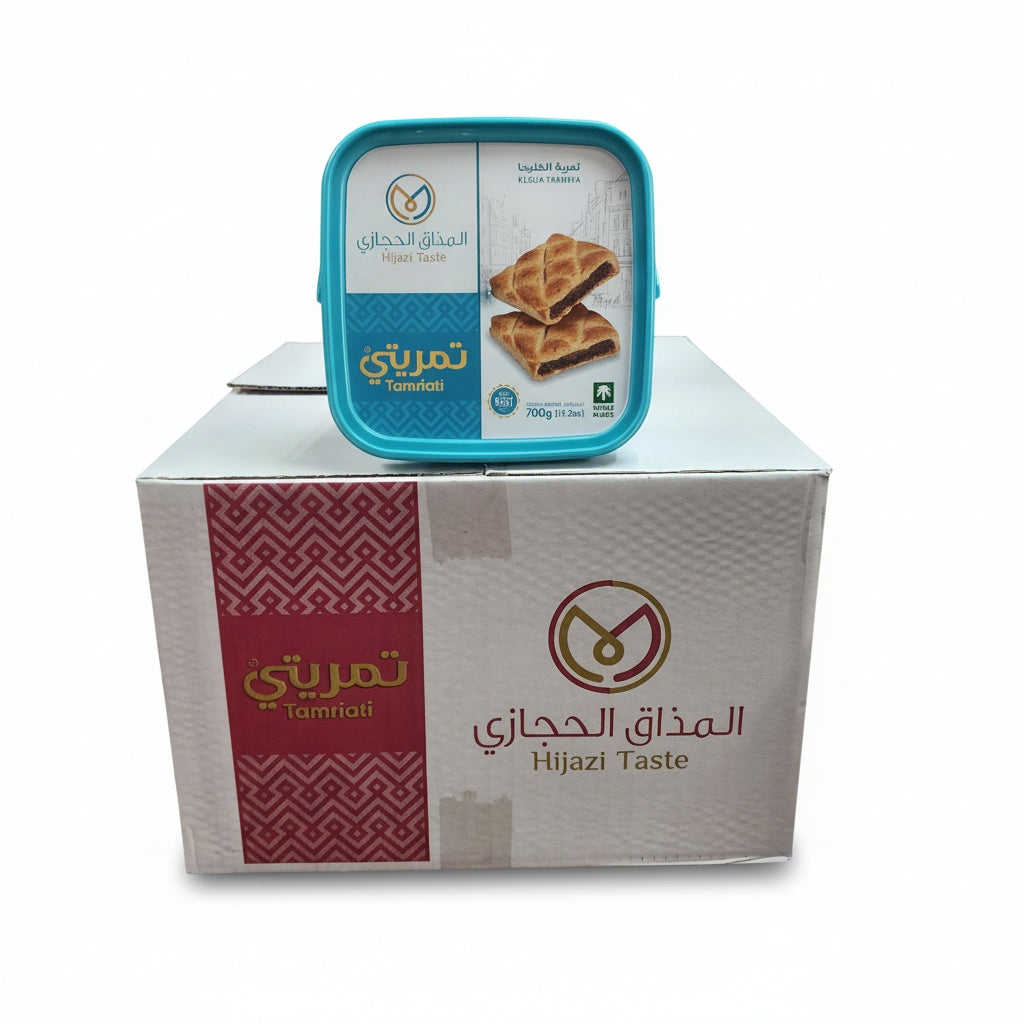Product packaging with a brand logo on a shelf in a store setting