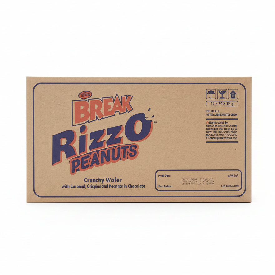 Tiffany Break Rizzo Peanuts bars 12pk 24x17g