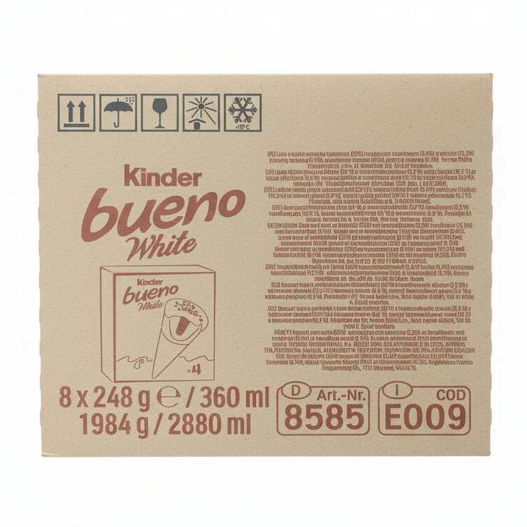 Kinder Bueno White Cone Ice Cream 8x (4) 248g