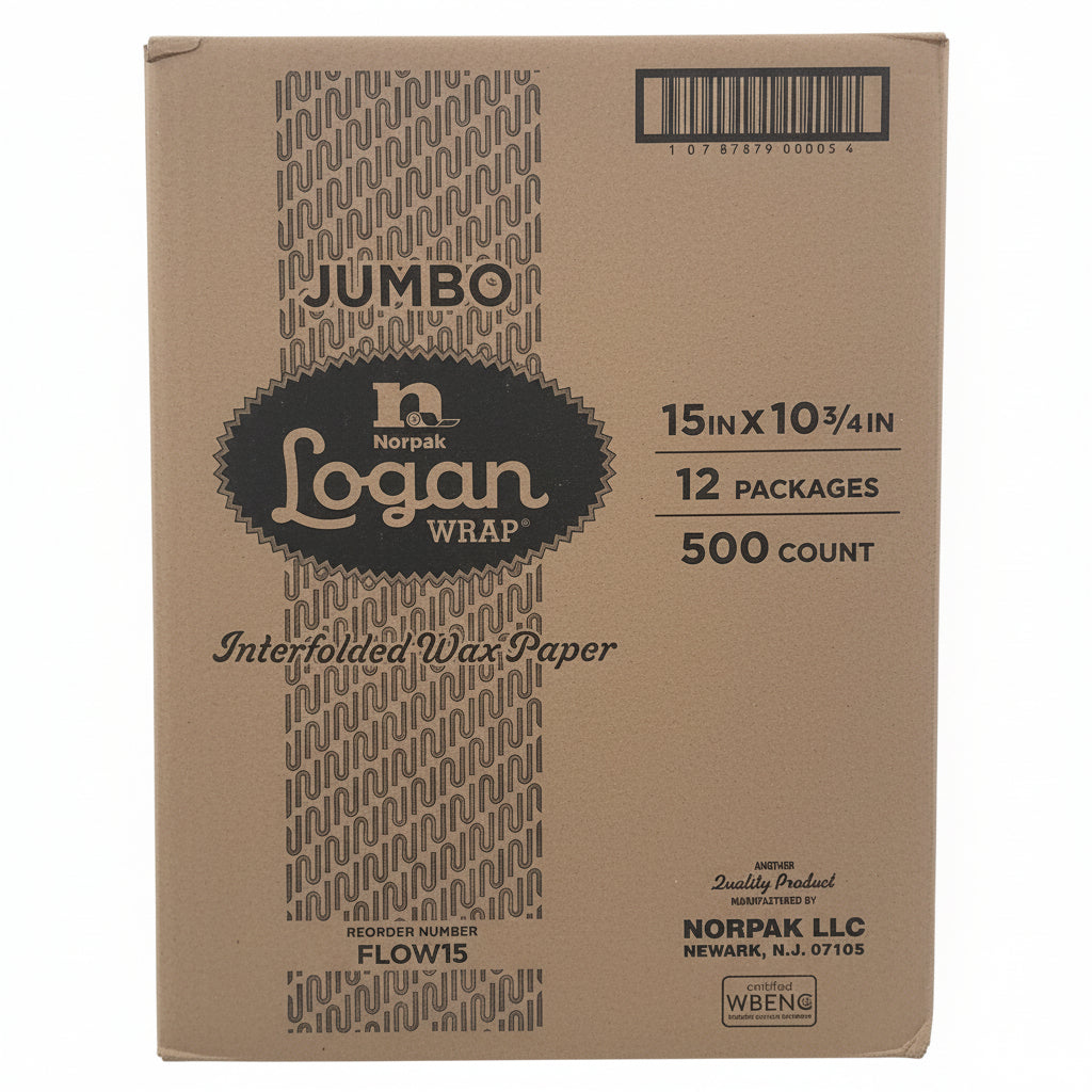 Logan Wrap Jumbo Paper Interfolded Deli Wax Paper 10.75in x 15in MC 12pk