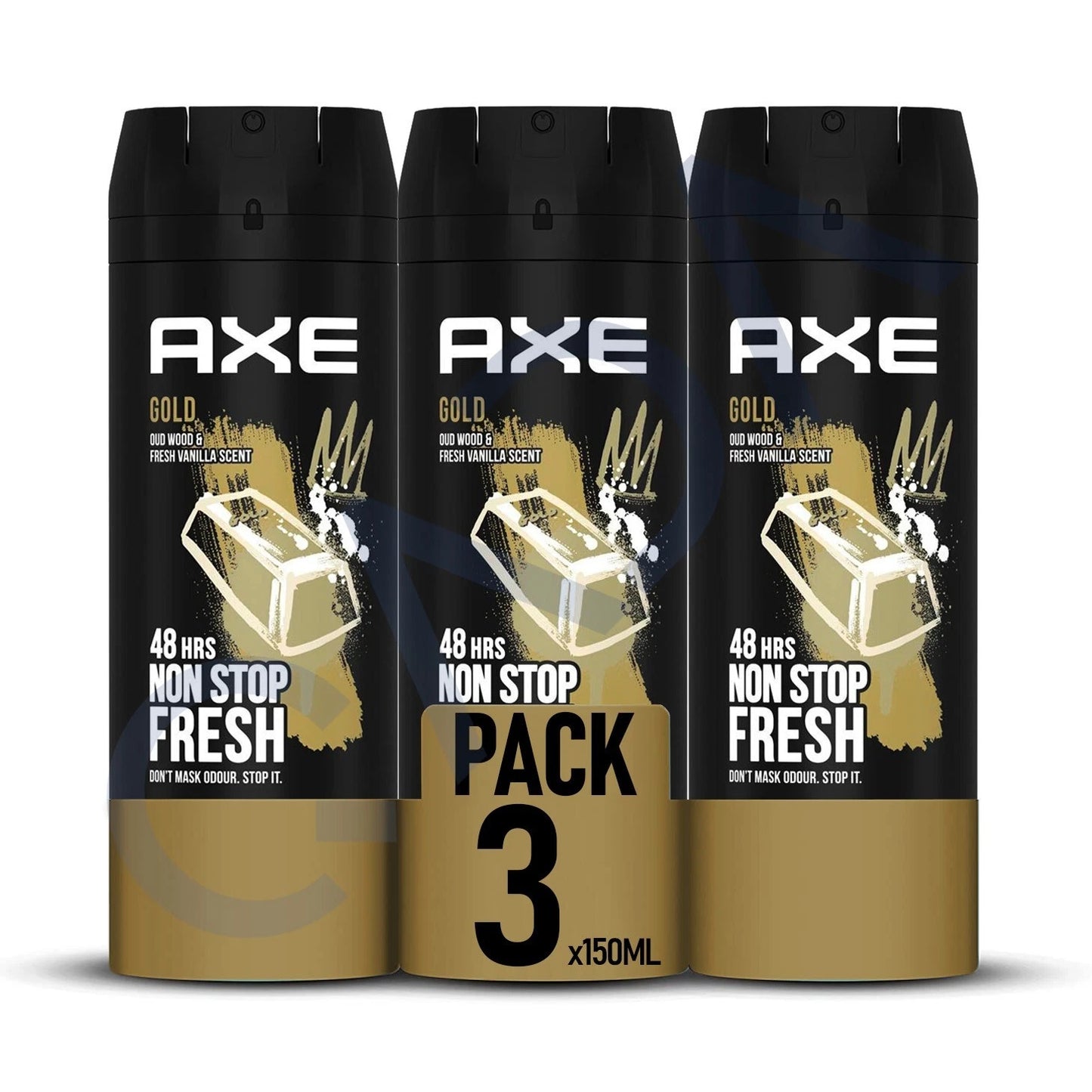 AXE Deodorant Body spray Gold 72h 150ml 6Ct