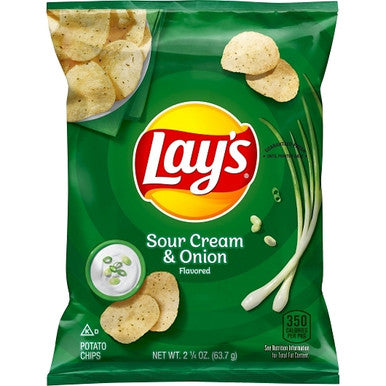 Lays Sour Cream & Onion 2.25oz 24ct